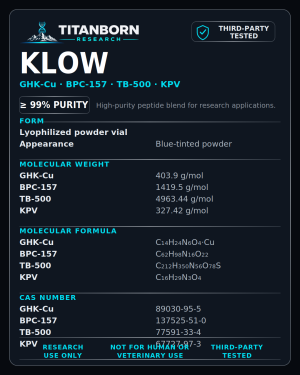 KLOW Blend — GHK-Cu + BPC-157 + TB-500 + KPV